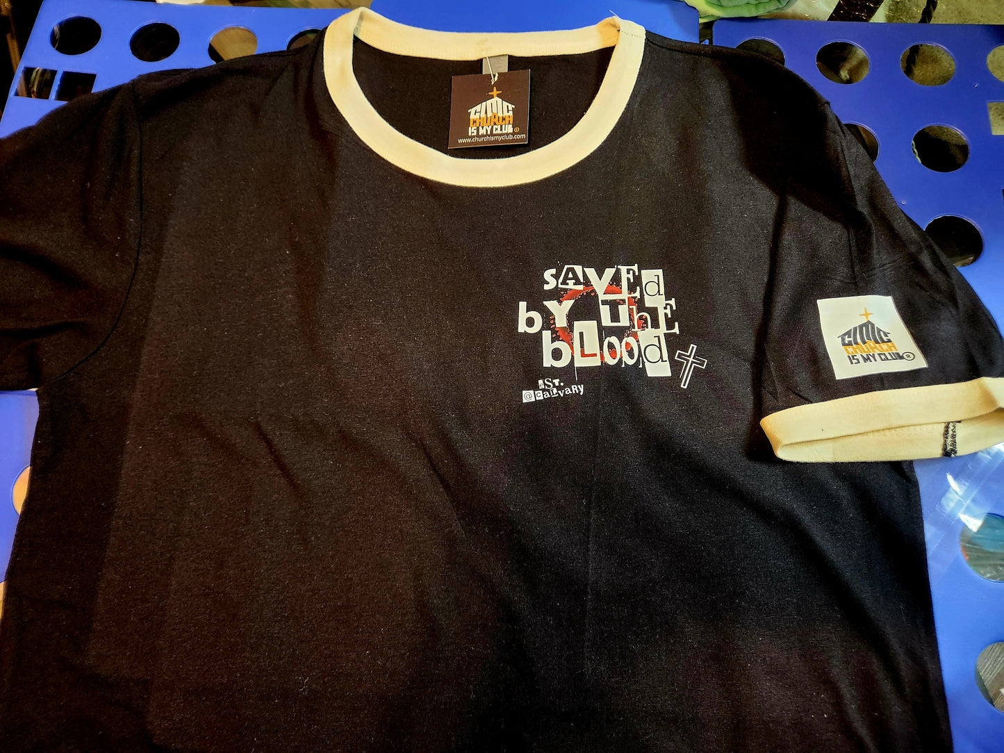 Saved By The Blood - Ringer T (Unisex)